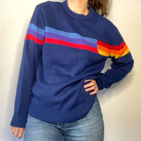 Vintage Op Rainbow Stripe Sweater 